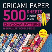 Origami Paper 500 sheets Chiyogami Designs 6 inch 15cm: High-Quality Origami Sheets Printed with 12 Different Designs…